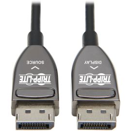 Tripp Lite by Eaton DisplayPort Active Optical Cable (AOC), 8K 60 Hz (M/M), CL3 Rated, Latching Connectors, Black, 15 m (49 ft.)
