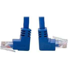 Tripp Lite by Eaton Up/Down-Angle Cat6 Gigabit Molded UTP Ethernet Cable (RJ45 Up-Angle M to RJ45 Down-Angle M) Blue 1 ft. (0.31 m)