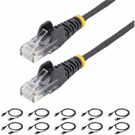 SLIM CAT6 CABLE 10 PACK BLACK SLIM SNAGLESS RJ45 UTP PATCH CABLE