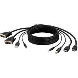 Belkin Dual DVI to HDMI High Retention + USB A/B + Audio Passive Combo KVM Cable