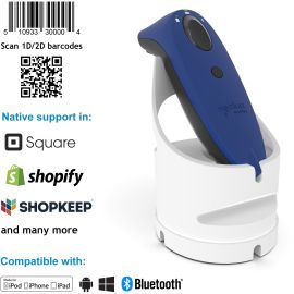 Socket Mobile SocketScan S740, Universal Barcode Scanner, Blue & White Dock