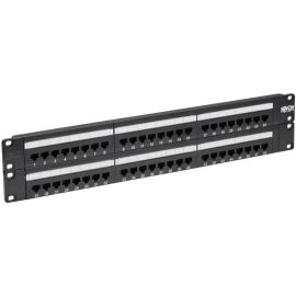 Tripp Lite by Eaton 48-Port Cat6 Cat5 Patch Panel Rackmount 110 Punch Down RJ45 Ethernet 1URM 568B