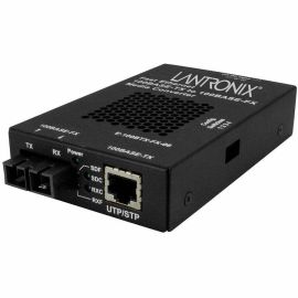 100BASE-TX RJ-45 TO 100BASE-FX, MM SC W/ -UK POWER SUPPLY