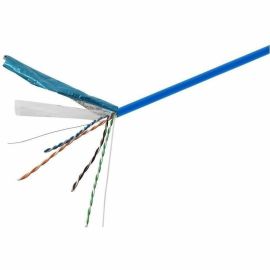 MONOPRICE CAT5E 1000FT BLUE CMR BULK CABLE  SHIELDED (F/UTP)  SOLID  24AWG  350M