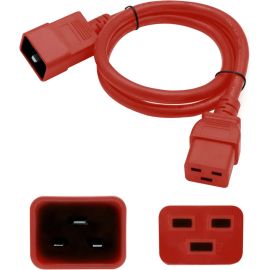 3FT C19/C20 100-250V 10A RED POWER CBL