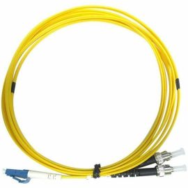 MONOPRICE SINGLE-MODE FIBER OPTIC CABLE - LC-ST UL 2MM 9/125 OFNR DUPLEX YELLOW