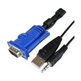 Raritan 6 Feet (1.8m) KVM Dual Link Combo Cable, VGA+USB+Audio