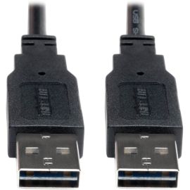 Eaton Tripp Lite Series Universal Reversible USB 2.0 Cable (Reversible A to Reversible A M/M), 10 ft. (3.05 m)