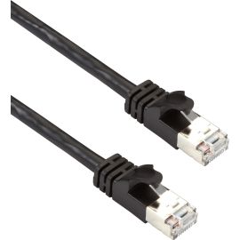 Black Box CAT6A 500-MHz STR Patch CBL Slim Molded Snagless Boot - F/UTP, CM PVC, BK, 35FT