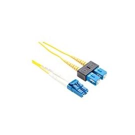 10 METER LC-SC SINGLEMODE FIBER OPTIC CABLE, YELLOW, OFNR, 9/125 FIBER, SINGLE-M