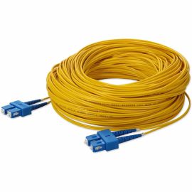 18M SC TO SC YELLOW OS2 DUPLEX OFNR (RISER-RATED) TAA SMF FIBER PATCH CABLE