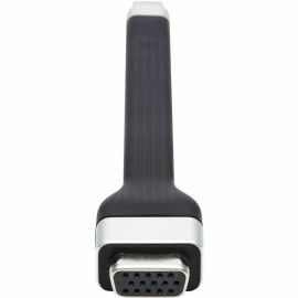 Eaton Tripp Lite Series USB-C to VGA Flat Adapter Cable (M/F), 1080p 60 Hz, Thunderbolt 3 Compatible, Black, 5 in. (12.7 cm)