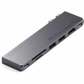 EXPAND YOUR M2 MACBOOK AIRS CAPABILITIES WITH THE SATECHI PRO HUB SLIM, FEATURIN