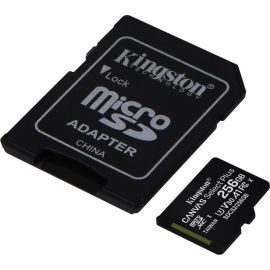 KINGSTON 256GB MICSDXC CANVAS SELECT PLUS 100R A1 C10 CARD + ADP