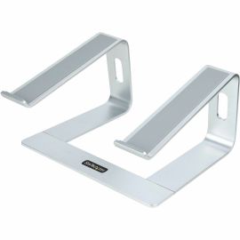 StarTech.com Laptop Stand for Desk, Supports 5kg / 11lb, Aluminum, Silver, Ergonomic Laptop Riser, Portable Laptop Holder for Desk