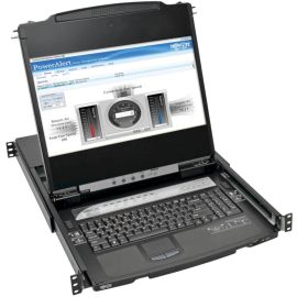 Tripp Lite by Eaton NetDirector 8-Port 1U Rack-Mount Console HDMI KVM Switch with 17 in. LCD and IP Remote Access Dual Rail