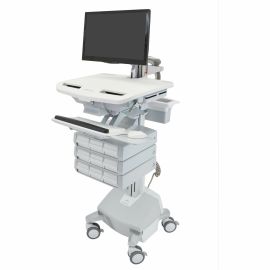 Ergotron StyleView Cart with LCD Arm, LiFe Powered, 9 Drawers (3x3)