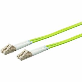 MONOPRICE OM5 FIBER OPTIC CABLE - LC/LC_ UL_ 50/125 TYPE_ MULTIMODE_ 40GB_ GREEN