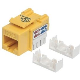 CAT6 YELLOW KEYSTONE JACK UTP