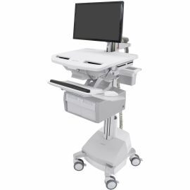 Ergotron StyleView Cart with LCD Arm, SLA Powered, 2 Tall Drawers (2x1)