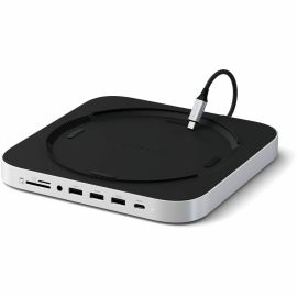 MAC MINI STAND & HUB WITH NVME SSD ENCLOSURE - SILVER