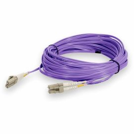 20M PURPLE OM4 DUPLEX RISER 20M LC TO LC OFNR FIBER PATCH CABLE