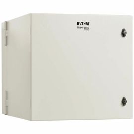 Tripp Lite by Eaton SmartRack Industrial Enclosure with Lock - NEMA 4, Wall Mount, Metal Construction, Hinged Back, 32 in. Depth, 12U, Gray