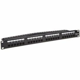 MONOPRICE 24-PORT CAT6 UNSHIELDED UL LISTED PATCH PANEL_ 1U_ 110/DUAL IDC_ WITH