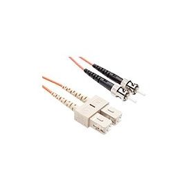 2 METER SC-ST OM1 1GIG FIBER OPTIC CABLE, ORANGE, OFNR, 62.5/125 FIBER, MULTIMOD