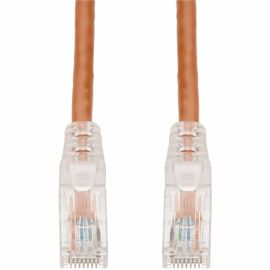 3FT ORANGE CAT 6A PVC ETHERNET CABLE SNAGLESS EASY CLEAR BOOT TAA RJ-45 M/M
