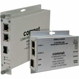 ComNet 2 Channel 10/100/1000 Mbps Ethernet Electrical To Optical Media Converter