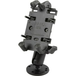 RAM FLAT SURFACE MOUNT WITH QUICK-GRIP UNIVERSAL SPRING LOADED PHONE HOLDER