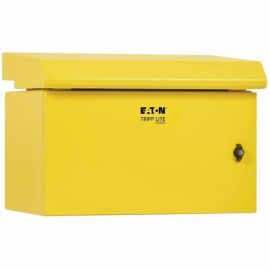 Tripp Lite by Eaton SmartRack Industrial Enclosure with Lock - NEMA 3R, Wall Mount, Metal Construction, Internal Fans, 16.5 in. Depth, 6U, Yellow