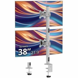 DUAL 38 INCH STACK MONITOR POLE MOUNT 26.5 LBSGRAY