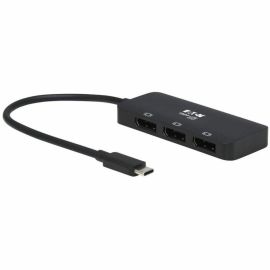 Tripp Lite by Eaton USB-C Adapter Triple Display - 4K 60 Hz DisplayPort 8K HDR 4:4:4 HDCP 2.2 DP 1.4 Alt Mode Black