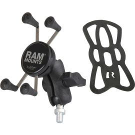 RAM 1 BALL MOTORCYCLE MOUNT WITH 3/8-16 THREADED POST BASE, SHORT DOUBLE SOCKET
