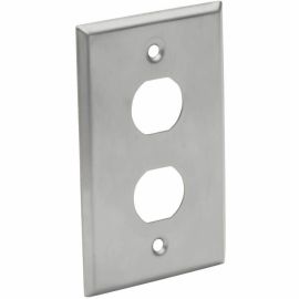 Tripp Lite by Eaton 2-Port Single Gang Faceplate Stainless Steel Industrial Grade IP44 TAA