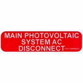 PV AC DISCONNECT LABEL 1X4