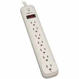 Tripp Lite by Eaton Protect It! 7-Outlet Surge Protector 12 ft. Cord 1080 Joules Diagnostic LED Light Gray Housing