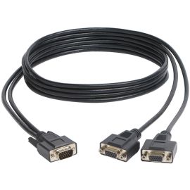 6FT VGA MONITOR YSPLITTER CABLE HIGH RESOLUTION HD15 M TO 2X HD15 F