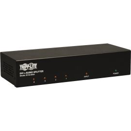 Tripp Lite by Eaton 4-Port DVI Splitter with Audio and Signal Booster - Single-Link DVI-I 1920 x 1200 (1080p) @ 60 Hz TAA