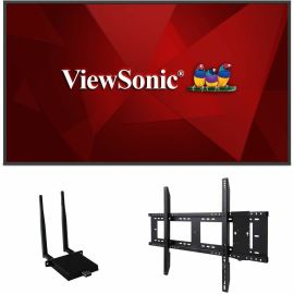 ViewSonic Commercial Display CDE6530-E1 - 4K, Integrated Software, WiFi Adapter and Fixed Wall Mount - 450 cd/m2 - 65