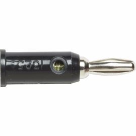 Pomona Do-It-Yourself Solderless Stackup Banana Plug, 10 Per Package, Black
