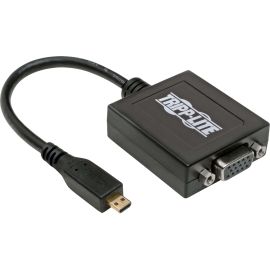Tripp Lite by Eaton Micro HDMI to VGA Adapter Video Converter with Audio for Smartphones/Tablets/Ultrabooks (M/F) 6-in. (15.24 cm)