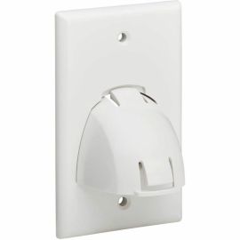 Tripp Lite by Eaton Single-Gang Up-or Down-Angle Bulk Cable Wall Plate, White, TAA