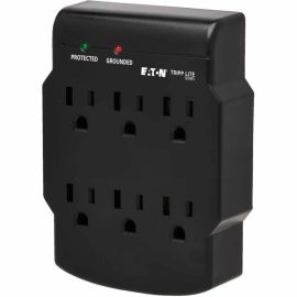 Tripp Lite by Eaton 6-Outlet Surge Protector Direct Plug-In 750 Joules Diagnostic LED Black