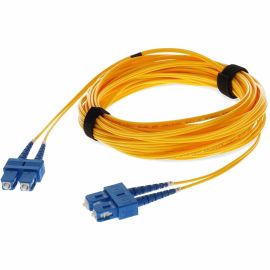 9M SC TO SC YELLOW OS2 DUPLEX OFNR (RISER-RATED) TAA SMF FIBER PATCH CABLE