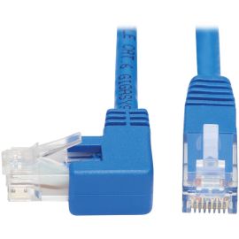 Eaton Tripp Lite Series Left-Angle Cat6 Gigabit Molded UTP Ethernet Cable (RJ45 Left-Angle M to RJ45 M), Blue, 15 ft. (4.57 m)