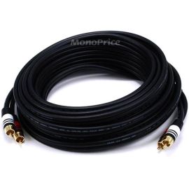 RCA PLUG/2 RCA PLUG M/M 25FT CABLE-BLACK