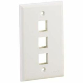 SGL GANG FLUSH MOUNT FACEPLT UPTO 3 WHT.